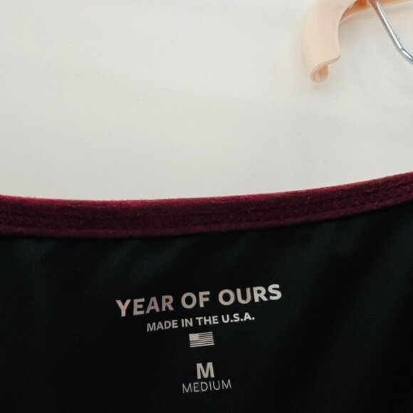 Year of Ours, Burgundy Marl Sports Bra & Legging Set (Small leggings, Medium bra - Picture 6 of 6